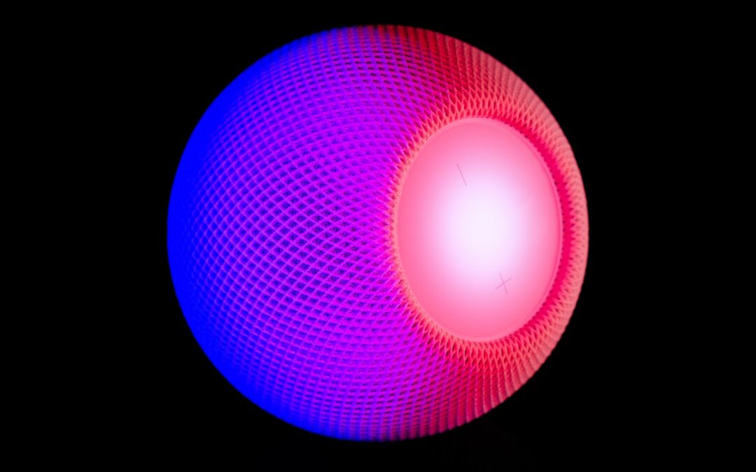 purple and blue round light